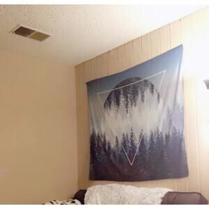 Forest Cottagecore Rustic Geometric Tapestry